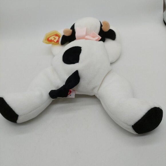 TY Pillow Pals “Moo” The Milk Cow Plush Stuffed Animal Toy 1994 - Picture 4 of 10